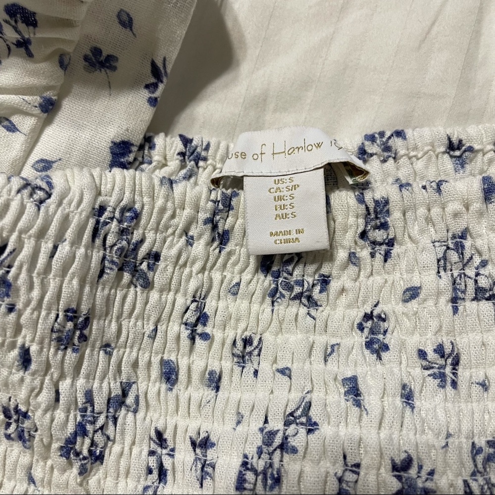 House of Harlow Linen Blend Floral Midi Dress S - Picture 10 of 13